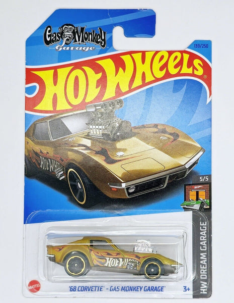 Hot Wheels HW Dream Garage Gold '68 Corvette Gas Monkey 2023