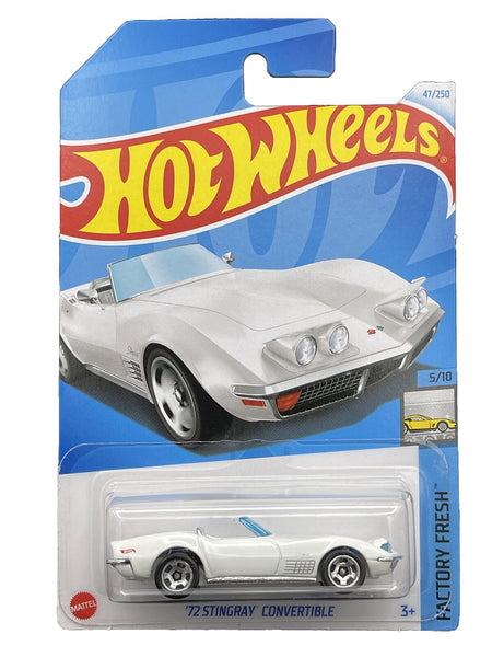 Hot Wheels '72 Stingray Convertible White Factory Fresh 5/10 2024