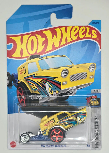 Hot Wheels Poppa Wheelie Yellow 2023 HW Drag Strip 8/10