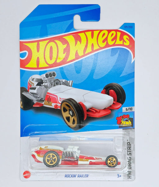 Hot Wheels Rockin' Railer White 2023 HW Drag Strip 6/10